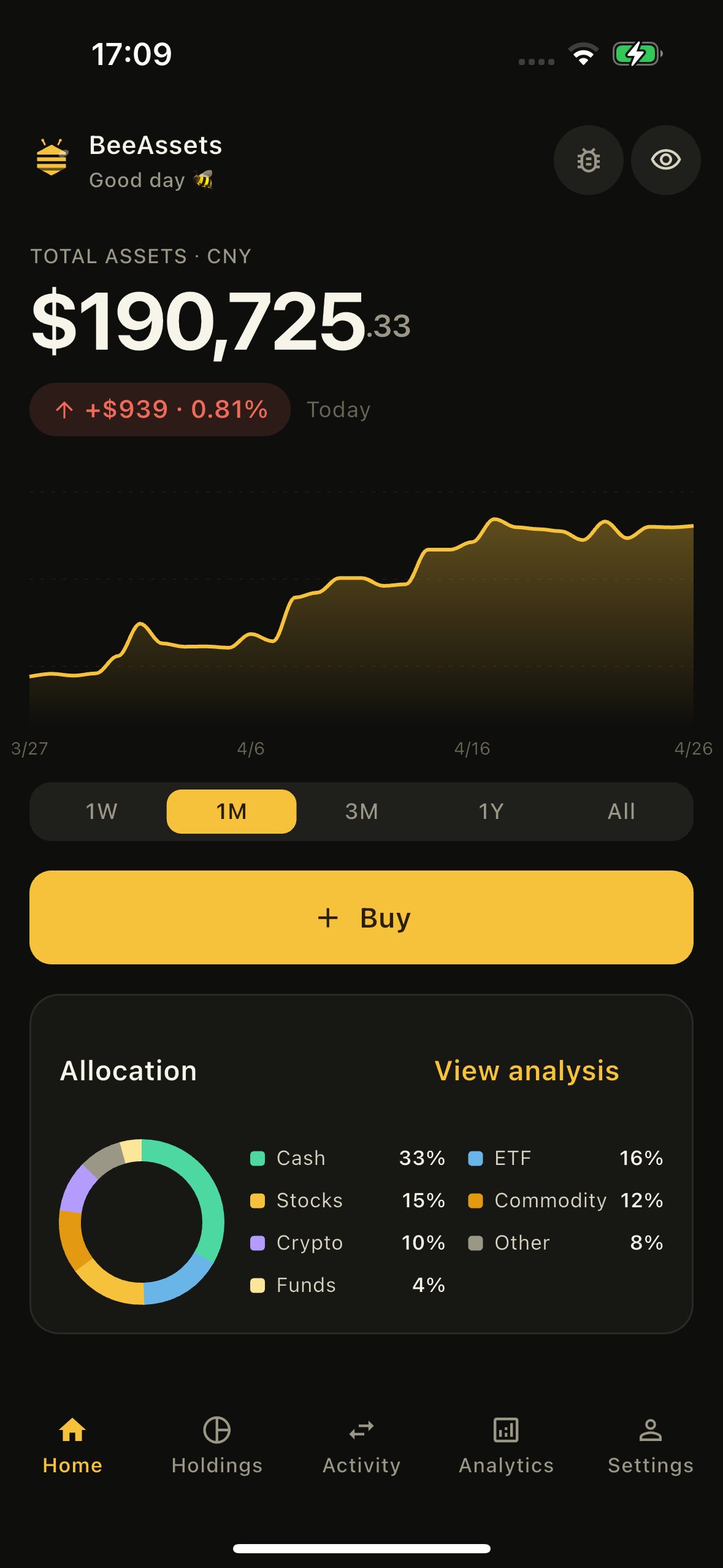 BeeAssets app screenshot